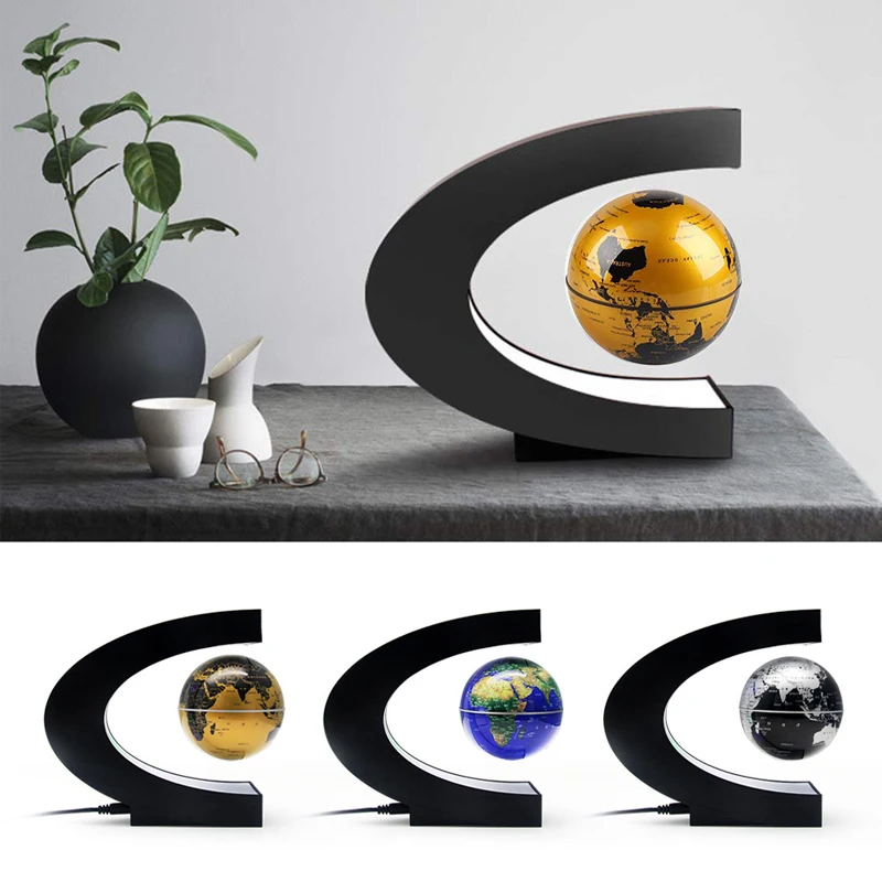 Office Home Decoration Terrestrial Globe Cool Lighting  lamp Magnetic Levitation Globe Night Light Floating World Map Ball Lamp