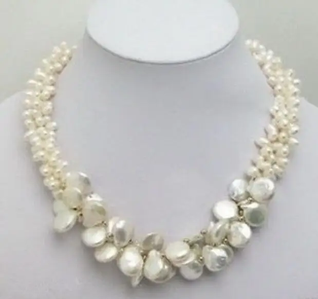 

Jewelry Pearl Necklace White Akoya Cultured Pearl Necklace 18'' Free Shipping