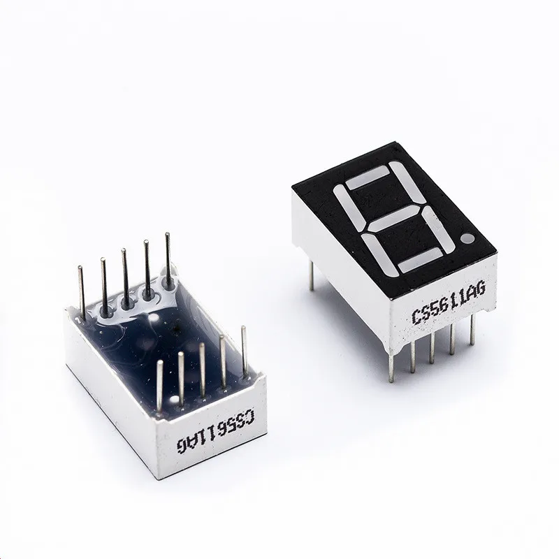 5pcs Digital tube Common Anode Common Cathode White 1 Bit digital Tube 0.56 inch White LED Display