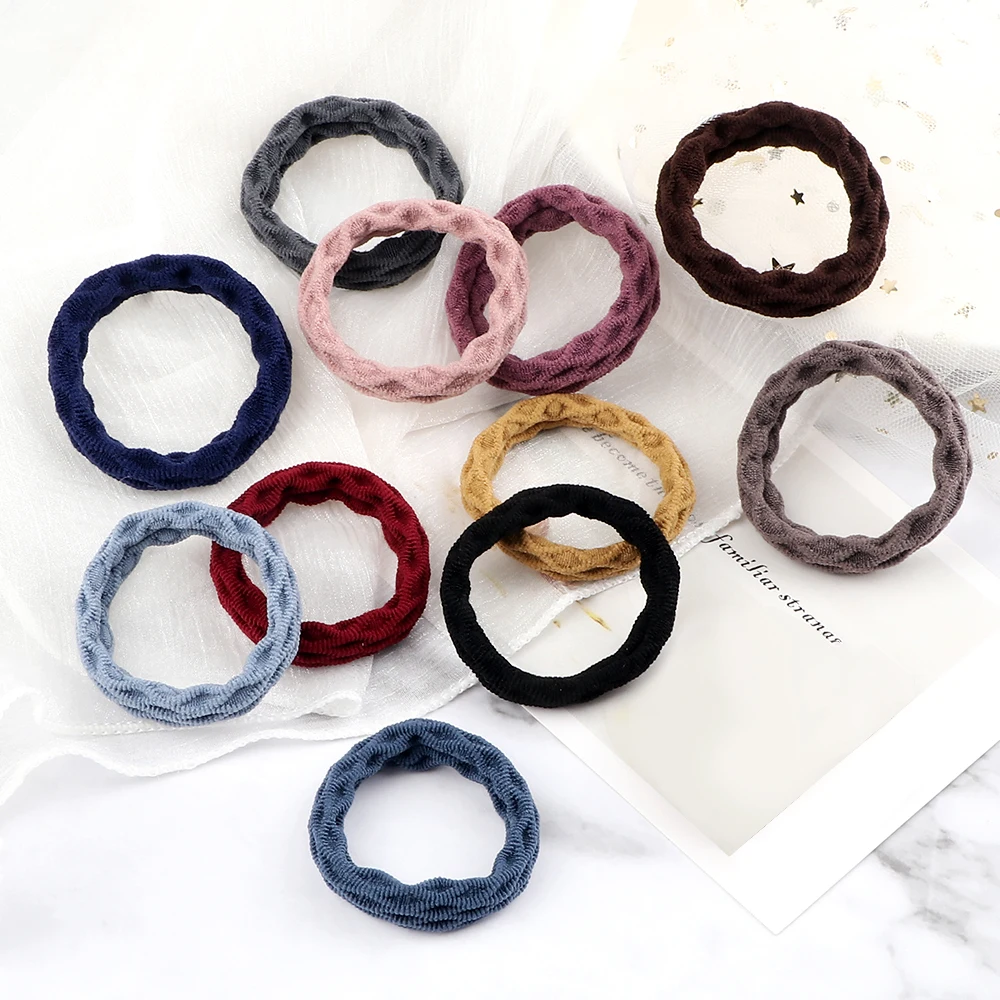 Women Elegant Colorful Hair Bands Accessories Safe Seamless Headband Highly Elastic Scrunchies Girls Ponytail Hair Styling Tools