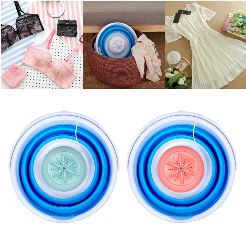 Портативная Складная мини-стиральная машина, объем 10 л, большая емкость, турбинная шайба 19QE