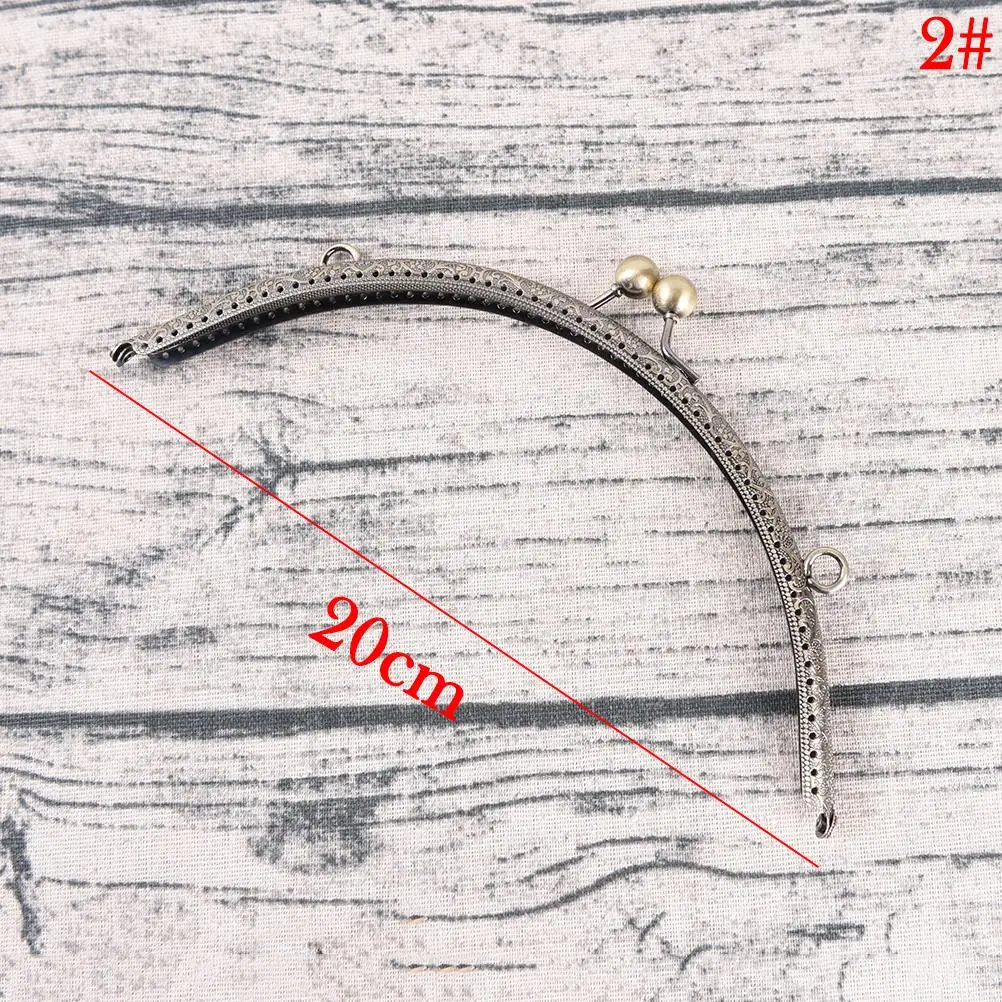 7Sizes Metal Purse Frame Ring Kiss Clasp Handle For Bag DIY Antique Brass Craft Bag Making Wallet Clip