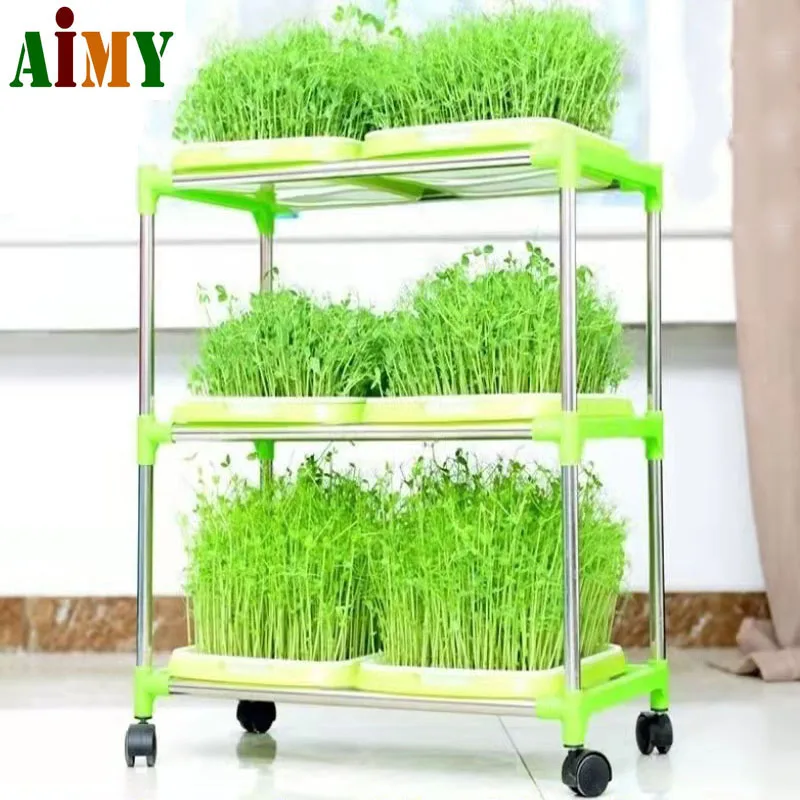 Double Layer Sprout Growing Plate Seedling Microgreens Tray Hydroponic Sprouting Tray For Sprouts Horticultural Hydroponic Suit