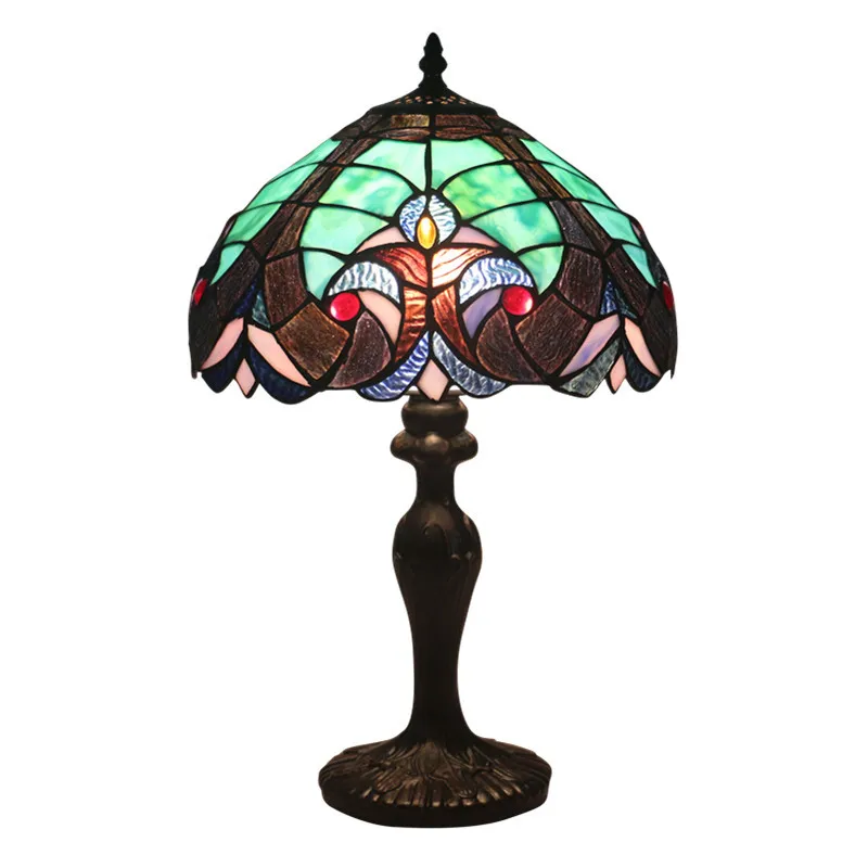 

Tiffany Living Room Dining Room Bedroom Bedside Bar Cafe Hotel Villa Art Deco Style Stained Glass Table Lamp E27