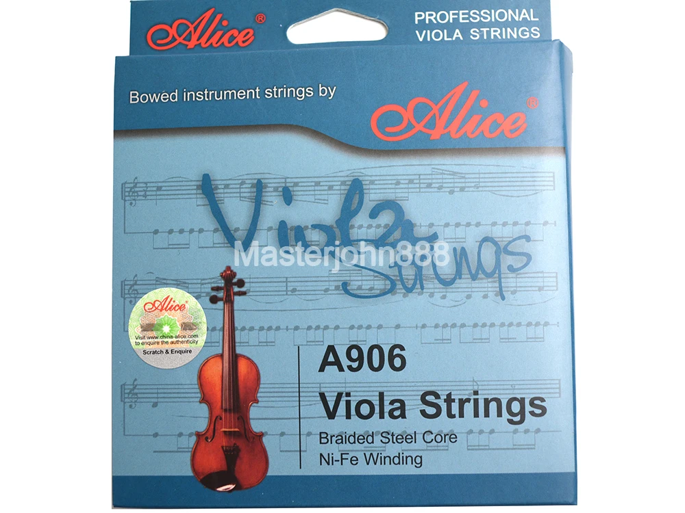 Alice A906 Viola Strings Braided Steel Core&Ni-Fe Winding 1st-4th Strings