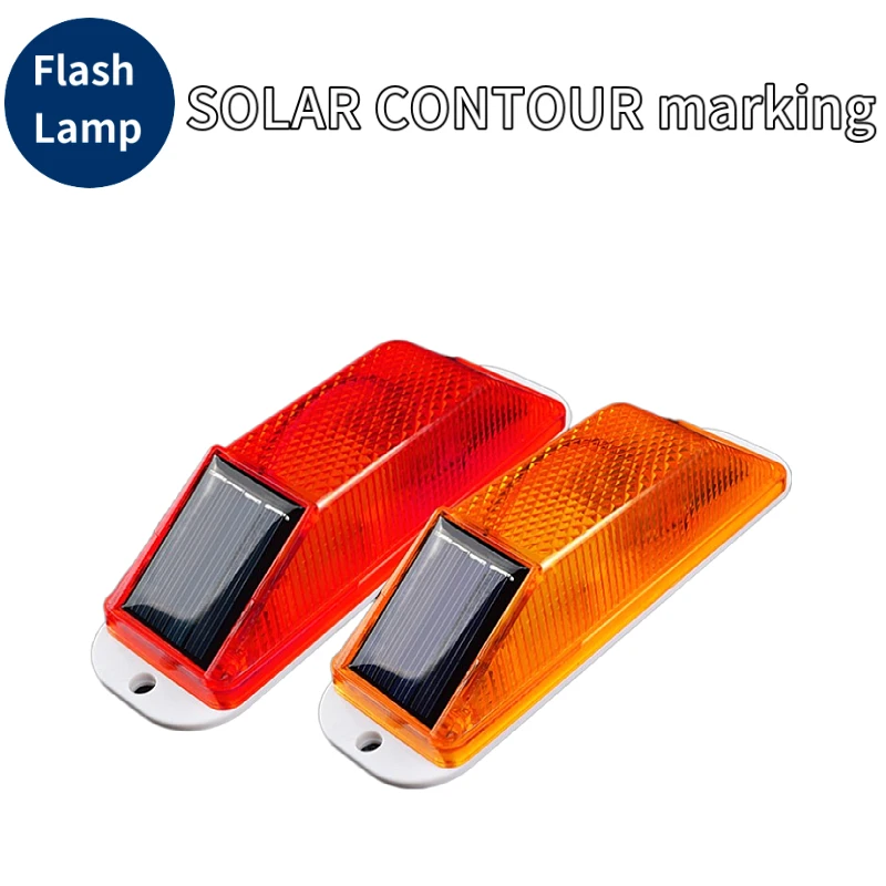 Warning LED Lamp Strobe Flash Traffic Caution Light Chip Control Bridge Construction Rechargeable Night Driving Solar Powered