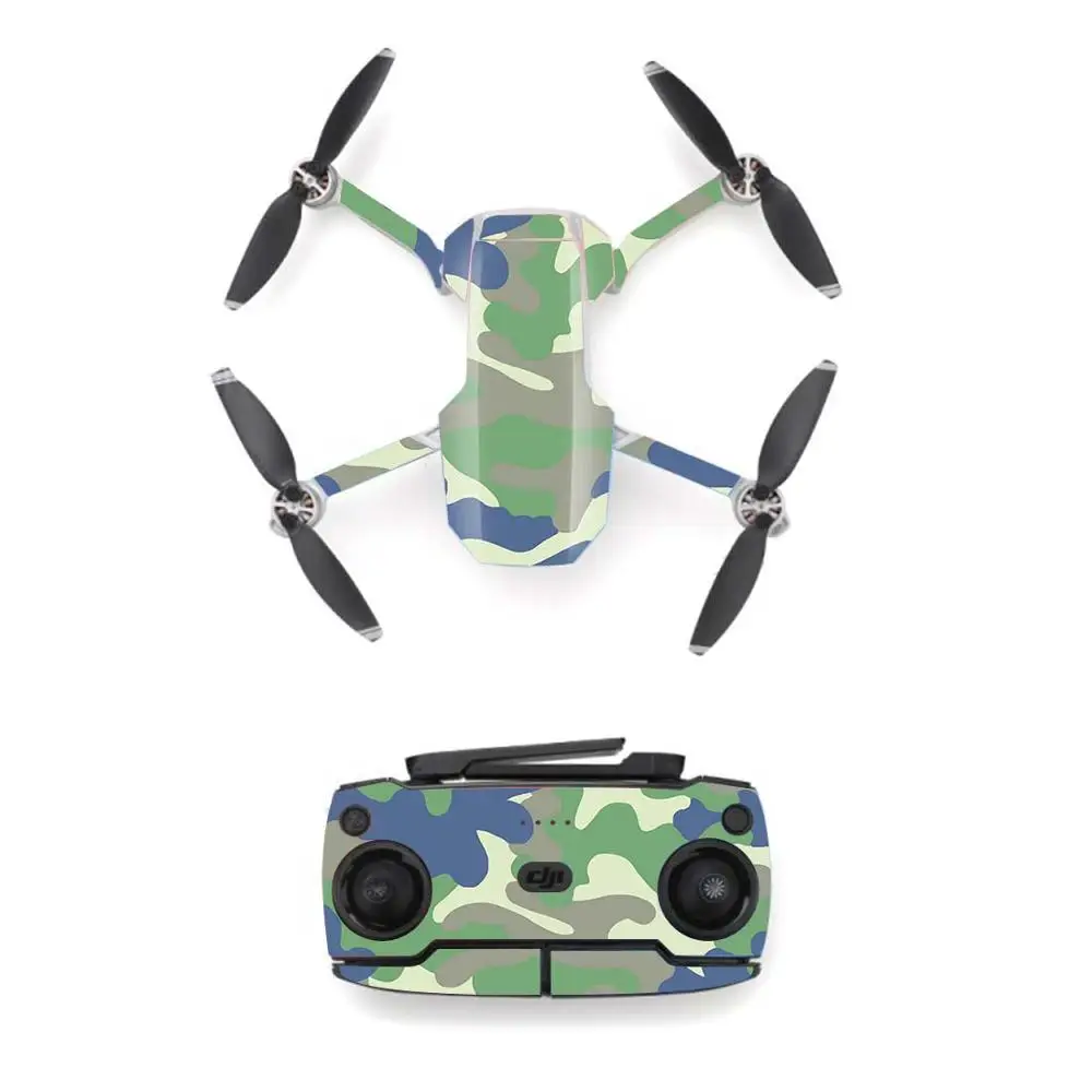 Cool Camouflage Style Waterproof skin Sticker for DJI Mavic Mini Drone And Remote Controller Decal Vinyl Skins Cover 6 Styles