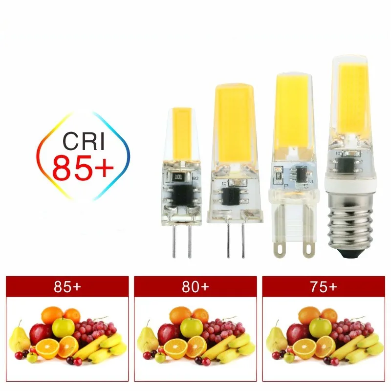 Ampoule LED G4 G9 AC/DC, 12/220V, 3/6W, E14 COB SMD, éclairage de remplacement pour lustre à budgétaire halogène, 2 pièces