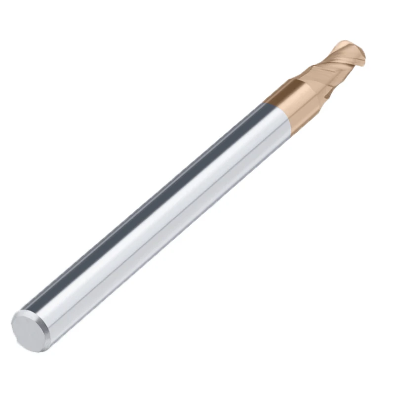 1 Uds 2 flauta HRC55 fresas de punta de bola Vertical aleación recubierta de acero de tungsteno fresa esférica CNC R0.55-R1.95