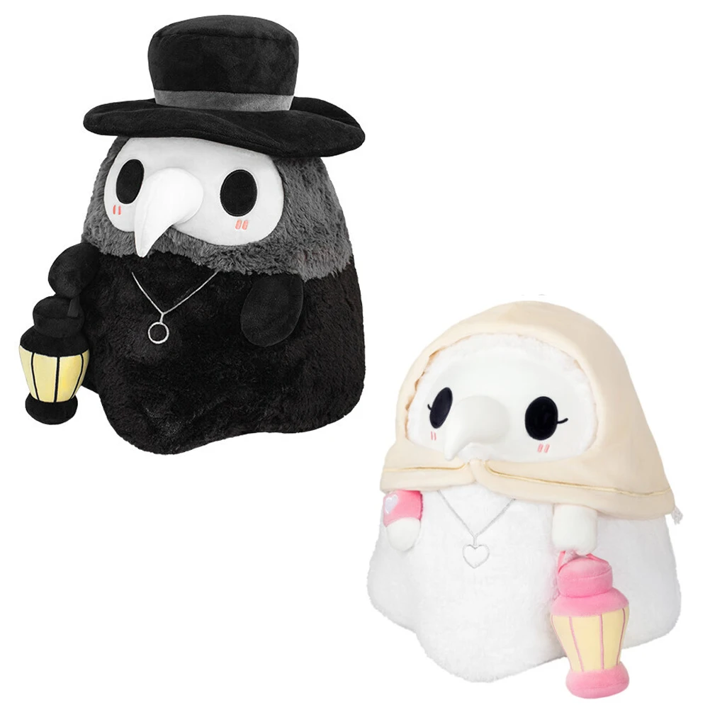 20cm Cartoon Couple Doctor Plush Toy Luminous Halloween Beak Doctor Stuffed Animal Party Prom Props Toys for Kid Christmas Gifts