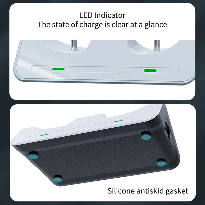 Szybka ładowarka do konsoli XBOX Series S/X podwójna stacja dokująco-ładująca stacja stojąca type-c do przełącznika Pro PS5 Gamepad