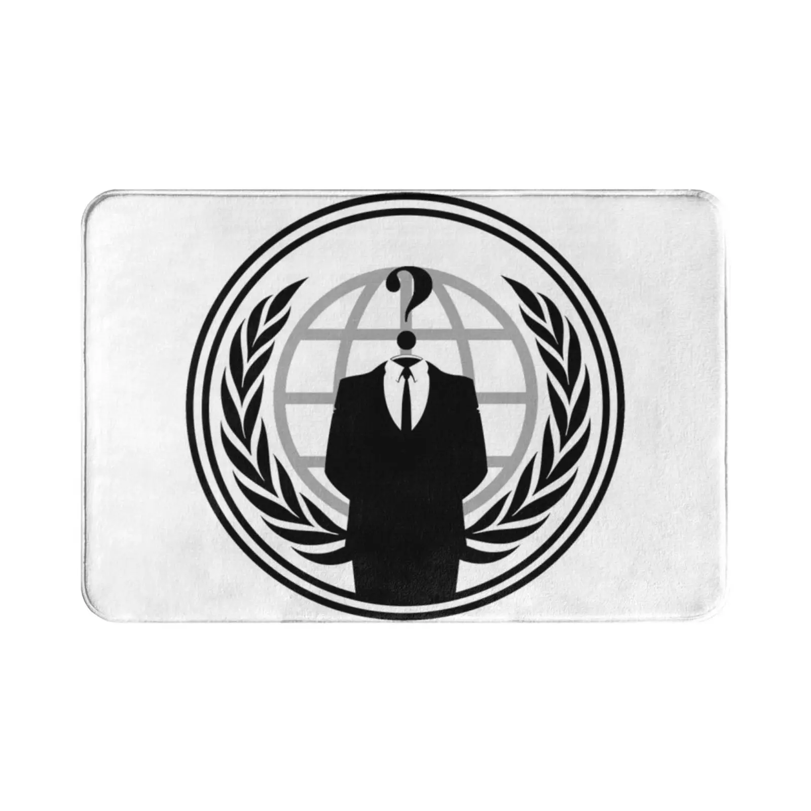 Anonymous Logo Carpet Mat Rug Cushion Soft Non-Slip Anonymous Logo Anonymous Hacker Hack George Stay In Peace Rip