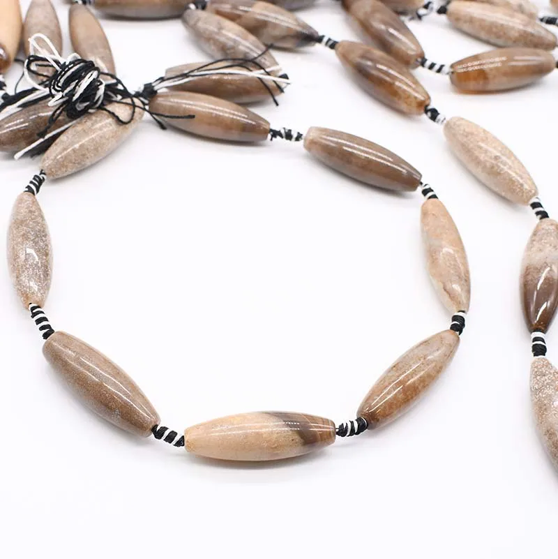 1 strands/lot Natural Oval  Brown Agate  Loose Beads For DIY Bracelet Necklace Jewelry Making Strand 15\