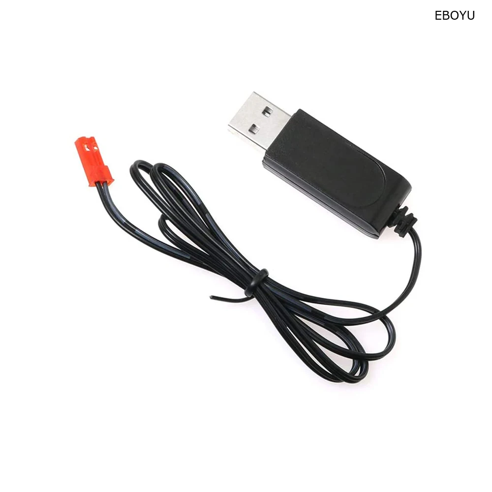 Eboyu 3.7V Usb Oplaadkabel Jst Plug Lithium Batterij Oplader Voor Rc Vliegtuig Helicopter Boot Auto Speelgoed Accessoires