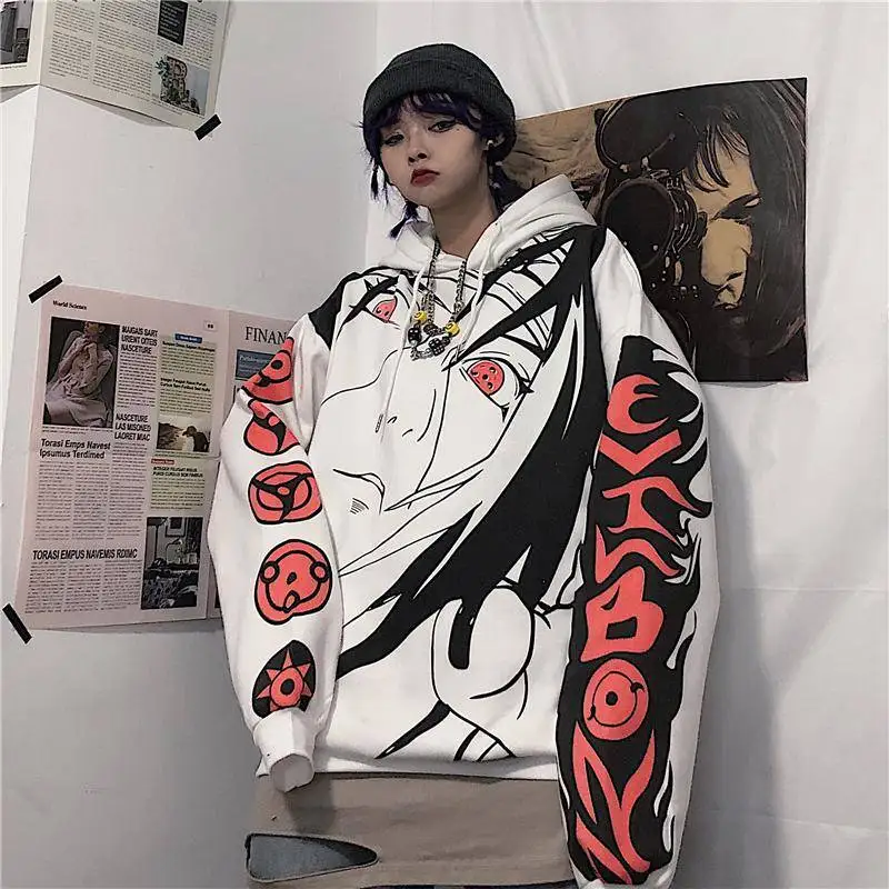 2021 Anime Couples Hoodies Streetwear Autumn Casual Loose New-Fashion Style Streetwear Sweatshirt Brand Tops Plus size 5XL