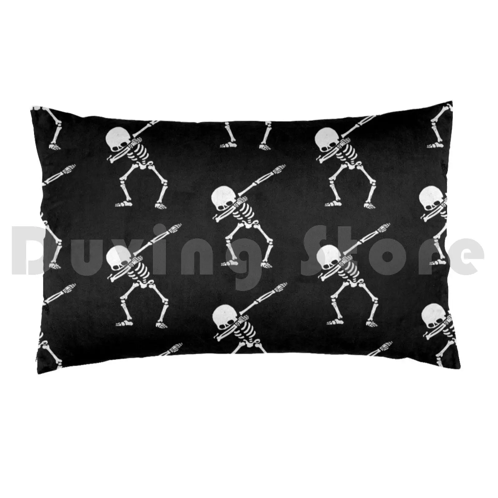 Dabbing Skeleton White Pillow Case Printed 50x75 Dab Dabbing Skeleton Dabbing Skeleton Fluorescent Glow In