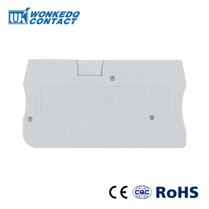 10Pcs D-PT1.5/S End Plate Cover Side Insulated Plastic Board For PT 1.5/S Terminal Block Electrical Accessories D-PT 1.5