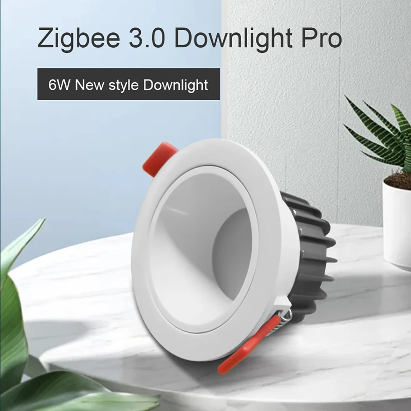 

GLEDOPTO Zigbee 3.0 Smart Waterproof Ceiling Downlight Pro 6W RGB/WW/CW Wrok SmartThings HUB Tuya APP RF Remote Voice Control