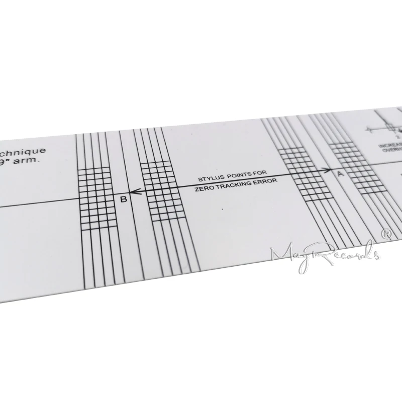 Cartridge Alignment Ruler Protractor LP Vinyl Turntable Phonograph Pickup Calibration Distance Gauge Protractor Adjustment Acces