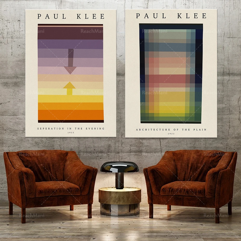 Paul Klee pays tribute to the plain wall architecture of the Modern Art Museum, print, high-quality exhibition summary poster