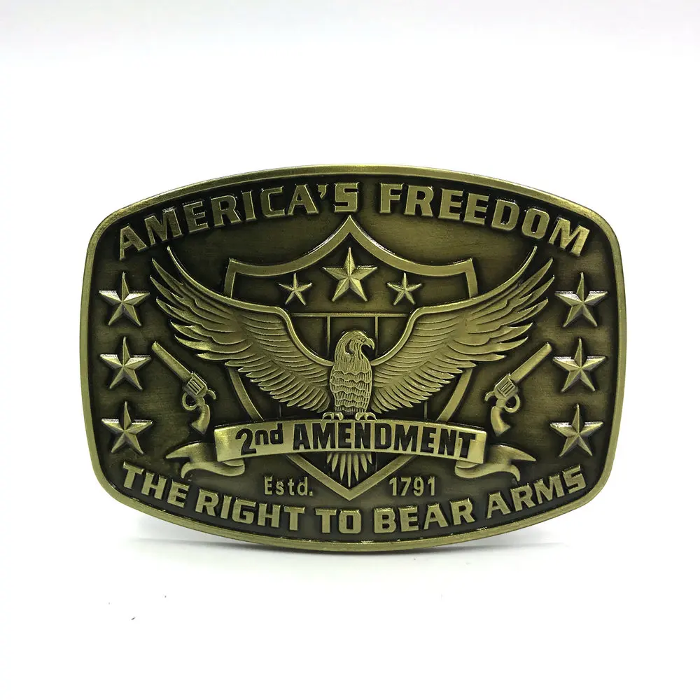 Western Cowboys Second Amendment Legacy Attitude Buckle