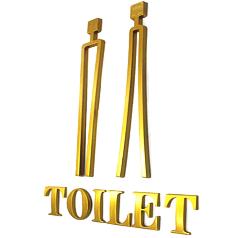 Self-Adhesive Men's Women's Bathroom Washroom  WC Toilet Sign Wall Sticker for Hotel,Parking Lot, Shopping Center, Restaurant