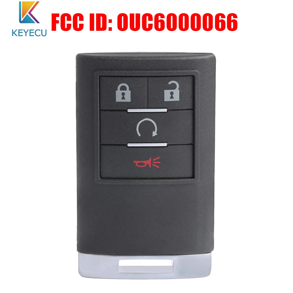 KEYECU Smart Remote Control 4 Button 315MHz Fob for Cadillac Escalade ESV EXT 2007-2014 FCC: OUC600066