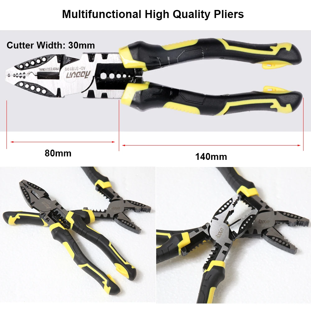 Electrical Wire Pliers Cable Stripping Crimping Cutter Hand Tools Multi Functional Electrician Multifunctional Universal Plier