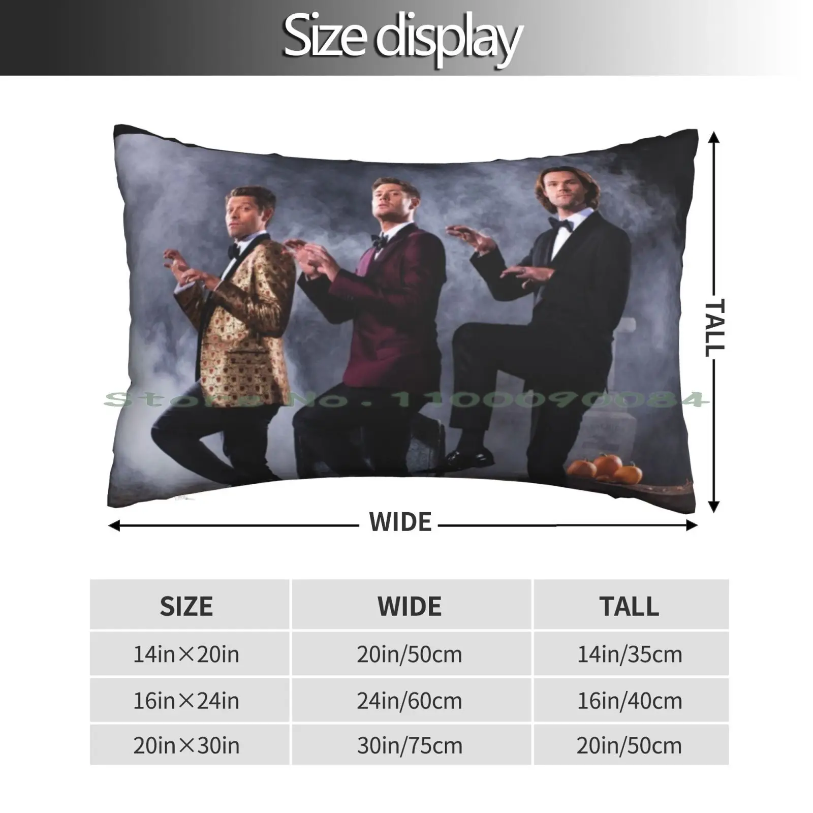 Misha , Jensen , & Jared ( Supernatural ) Pillow Case 20x30 50*75 Sofa Bedroom Letters Ballons Lovecore Valentine Day Hearts