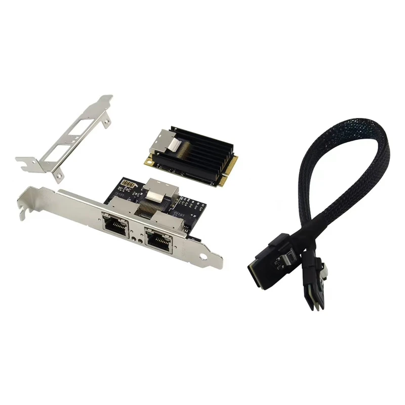 MINI PCIE Gigabit Ethernet Network Card Mini PCIe Dual Port 1000M RJ45 LAN Card Chipset I350 for Industrial Server