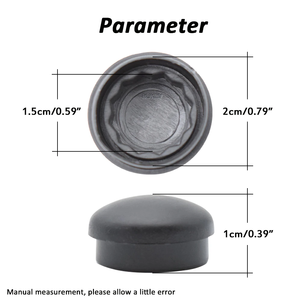 2 Pcs Front Windshield Wiper Arm Nut Bolt Cover Cap For Audi A1 A2 A3 B5 B6 B7 A8 A3 A5 A7 TT R8 RS3 RS5 OE# 1J0955205A