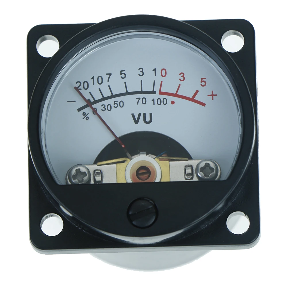 1PC 6V-12V High-Precision Plastic+ Electronic Parts Panel VU Meter Bulb Warm Back Light Recording Audio Level Amp Meter