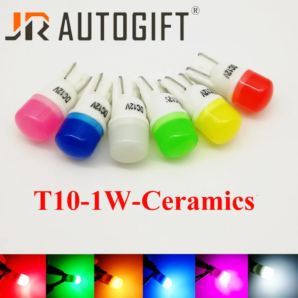 50pcs/lot T10 W5W 194 168 LED Car  Side Signal Light License Plate Bulb Interior Reading Wedge Dome white red blue yellow 12V