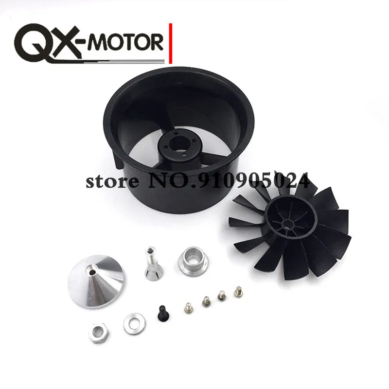 QX-MOTOR 64mm Accessories 12 Ducted Fan EDF with Ducted Barrel For RC Drone Brushless Motor F22149/50