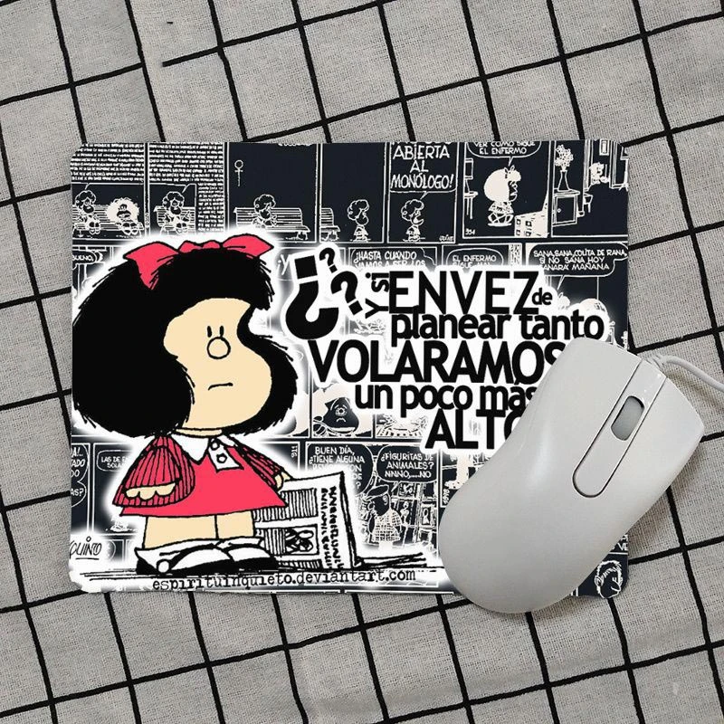 Mafalda Dos Desenhos Animados Gaming Mouse Pad, Gamer Play Mats, Mais Vendido, Atacado