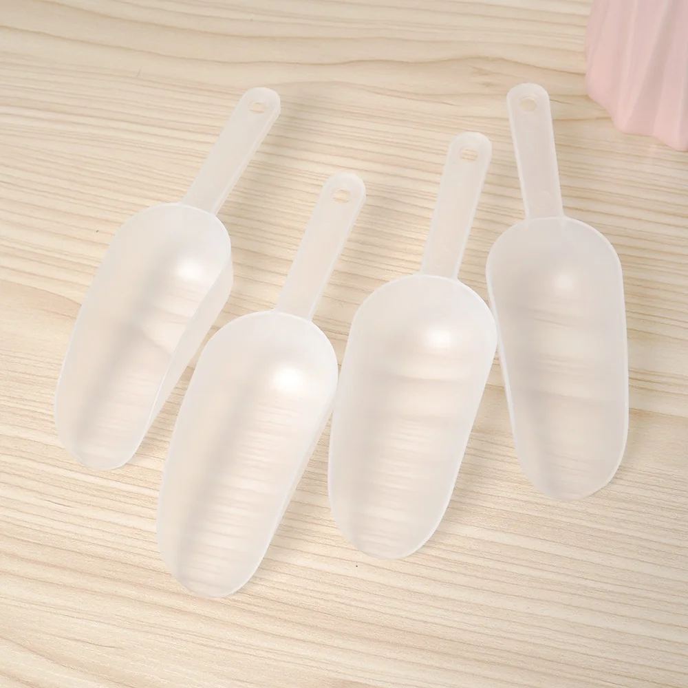 1 Piece Mini Clear Plastic Ice Shovel Measuring Scoop Wedding Dessert Self-Service Shovel Protein Powder Scoop Kitchen Gadgets