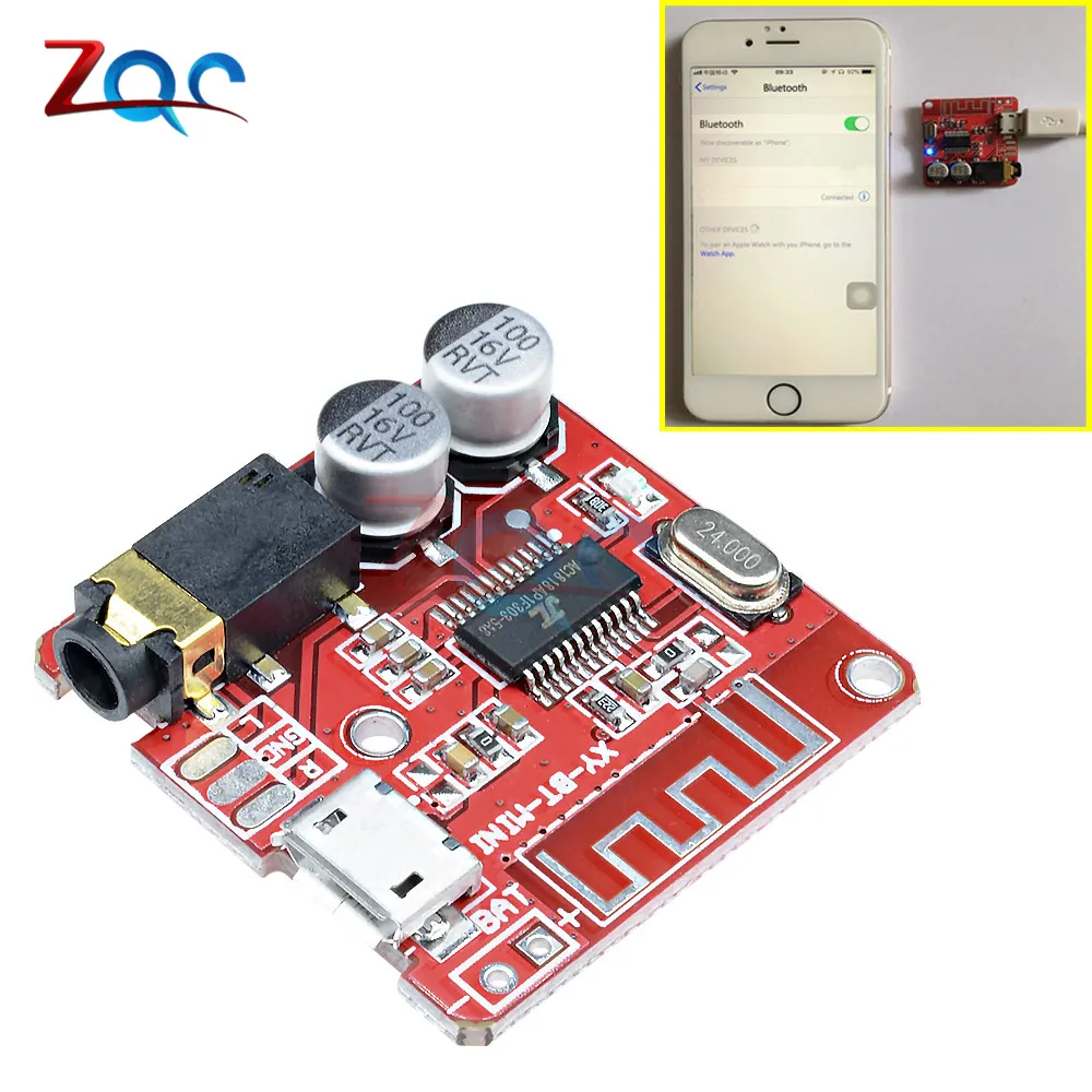 XY-BT-Mini Bluetooth 4.1 MP3 Lossless Decoder Board Bluetooth Speaker Amplifier Board Circuit Board Module for Car Mobilephone