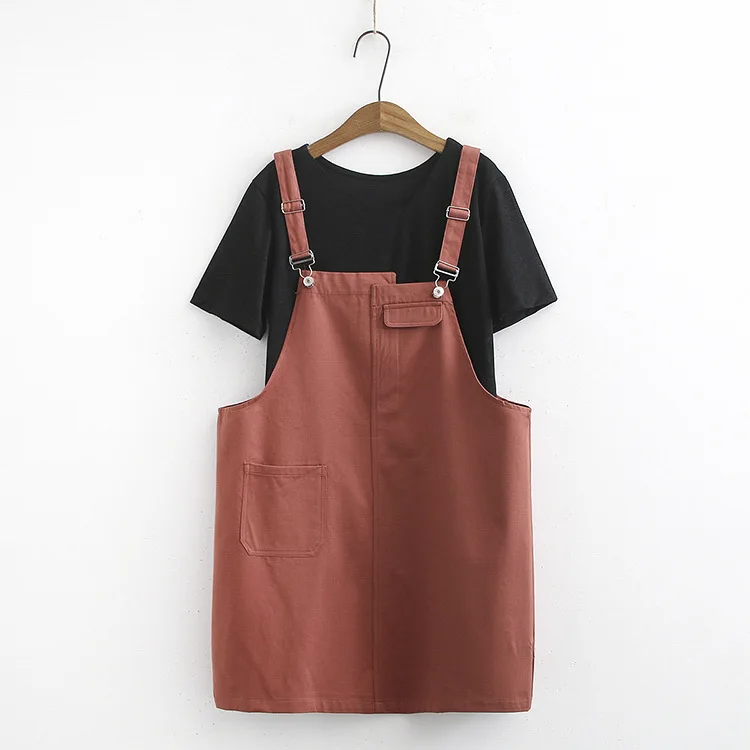 Summer 2022 New Suit Korean Version of Summer Dress Simple Two-piece Dress  Kitchen Apron Garden Apron