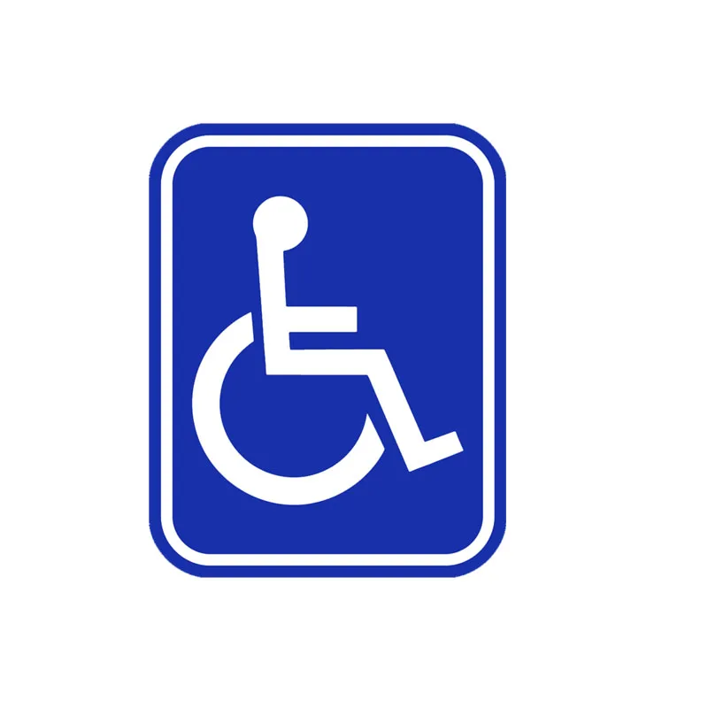 Small Town 11.9CM*15.2CM  Handicap Symbol PVC Wheelchair Disabled  Window Car Sticker 11-00069