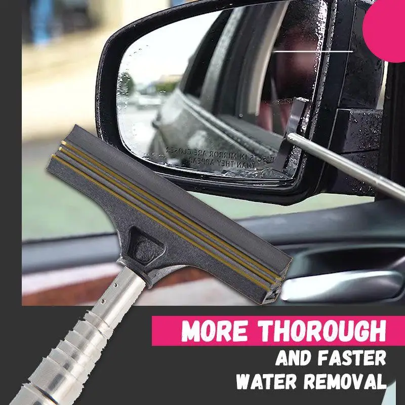 Limpiaparabrisas retráctil portátil para eliminación rápida de agua, PULVERIZADOR DE AGUA y polvo, herramienta de limpieza de vidrio de coche, envío directo