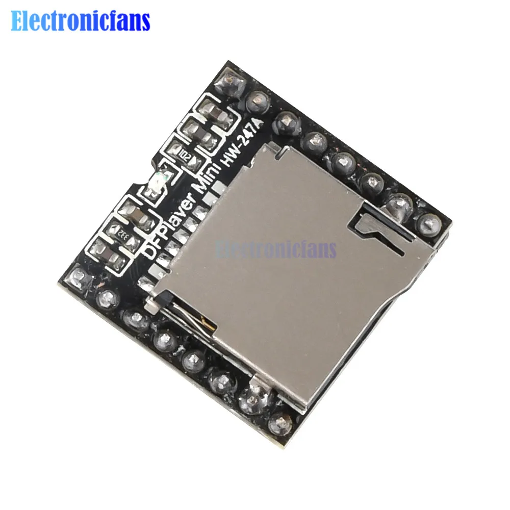 5Pcs/Lot DFPlayer Mini MP3 Player Module MP3 Voice Decode Board For Arduino Supporting TF Card U-Disk IO/Serial Port/AD