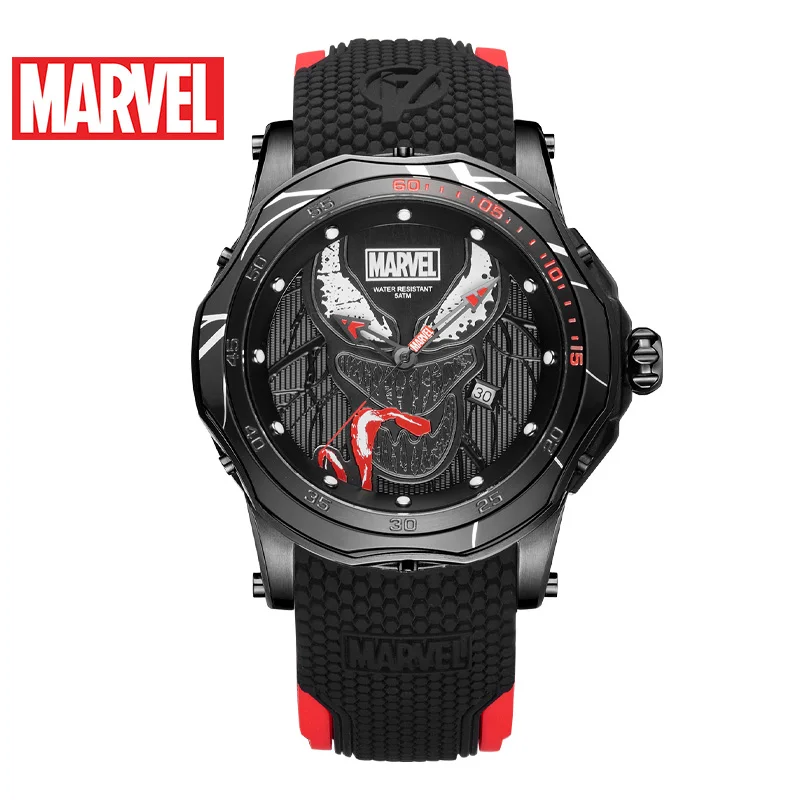 Marvel ufficiale autorizzato originale Disney Avengers VENOM orologio al quarzo impermeabile da uomo orologi da polso cinturino in silicone maschile di lusso