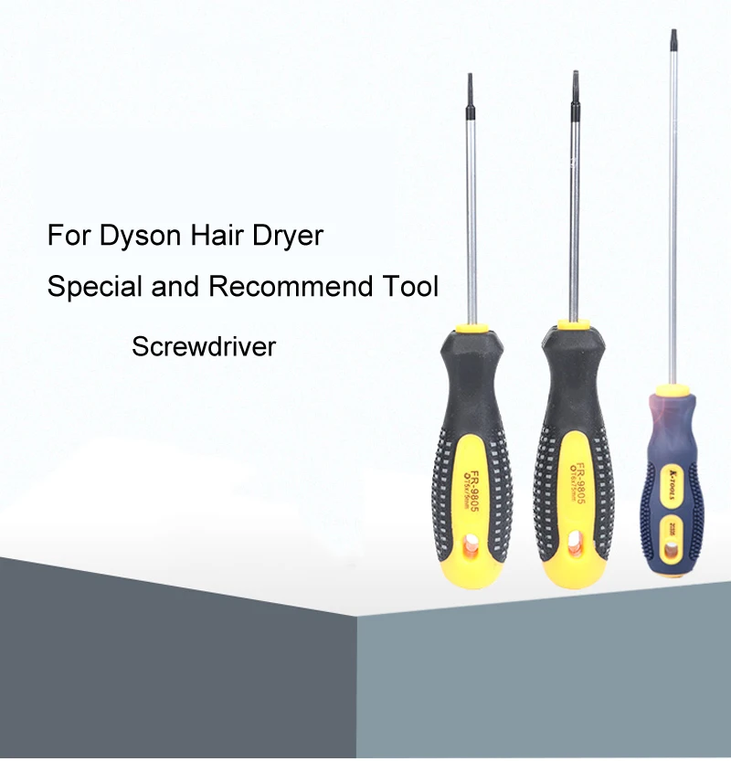 Set di strumenti speciali per cacciavite raccomandato per asciugacapelli Dyson HD01 HD02 HD03 Salon edizione professionale per riparare parti (3 pezzi)