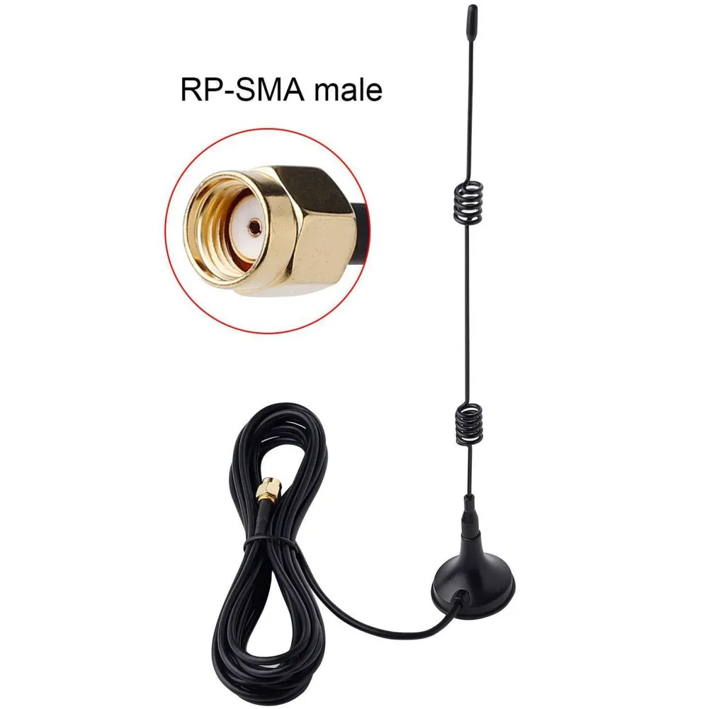 Amplificador de señal de antena Universal con Cable de extensión, conector macho SMA de antena magnética 2,4G 7DBI para coche/máquina/casa inteligente