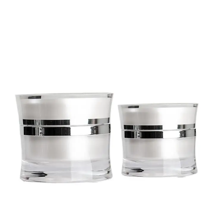 

15g pearl white slim waist acrylic cream bottle ,cosmetic container,,cream jar,Cosmetic Jar,Cosmetic Packaging