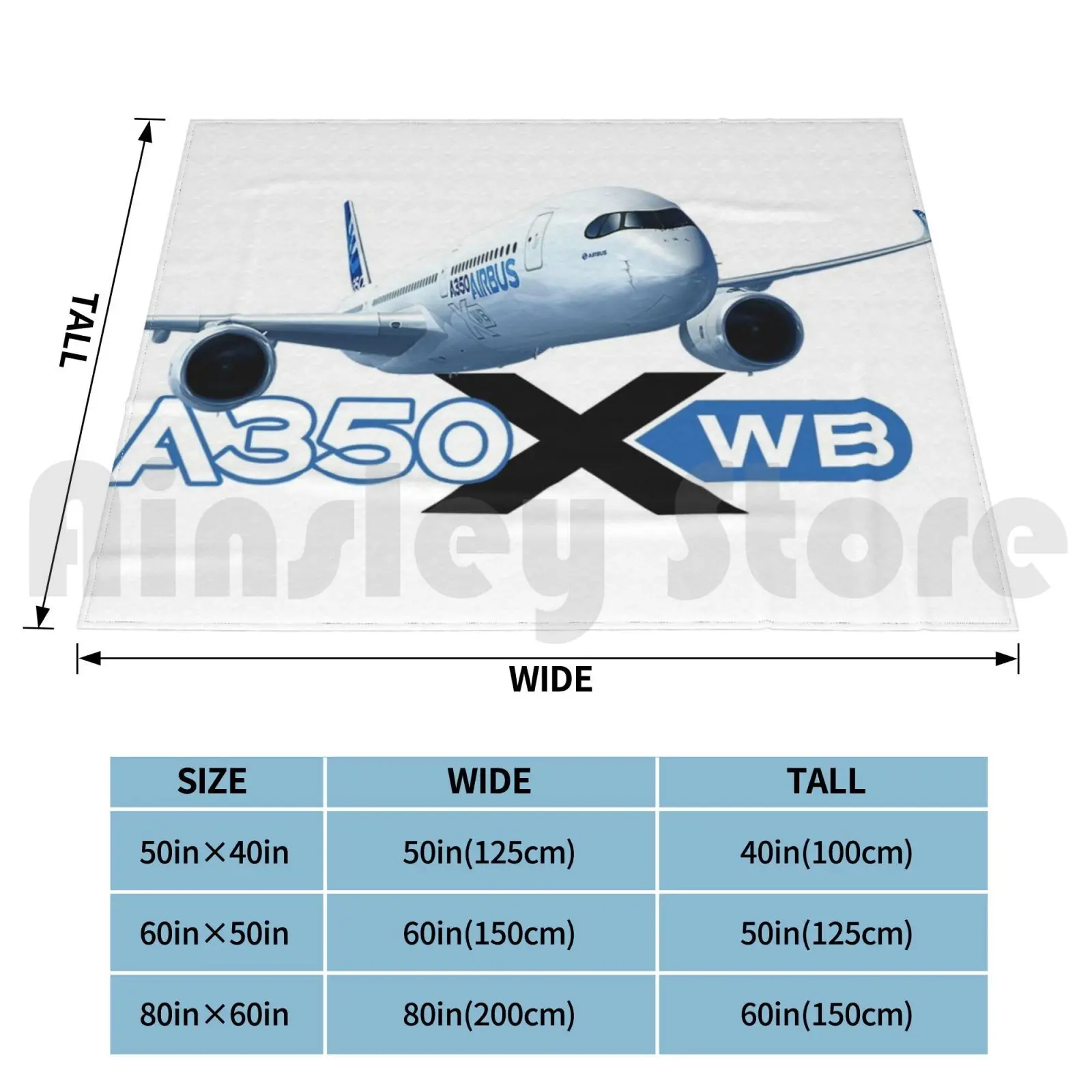 A350 Blanket Fashion Custom A350 Travel Flying Air Bus 350 Xwb