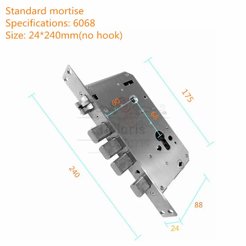 Smart Fingerprint Password Doorlock Special Mortise Stainless Steel 6068 Lock Body Hardware Home Improvement Mechanical Locks