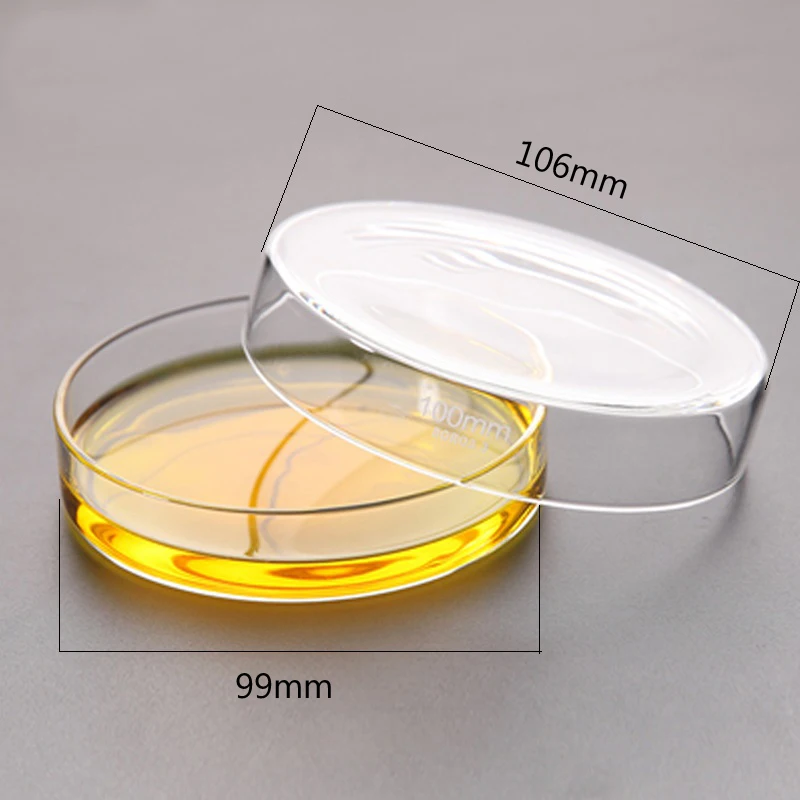 5 teile/paket 100mm Hohe borosilikatglas Petrischalen Erschwinglichen Für Zelle Klar Sterile Chemische Instrument Kultur Gericht