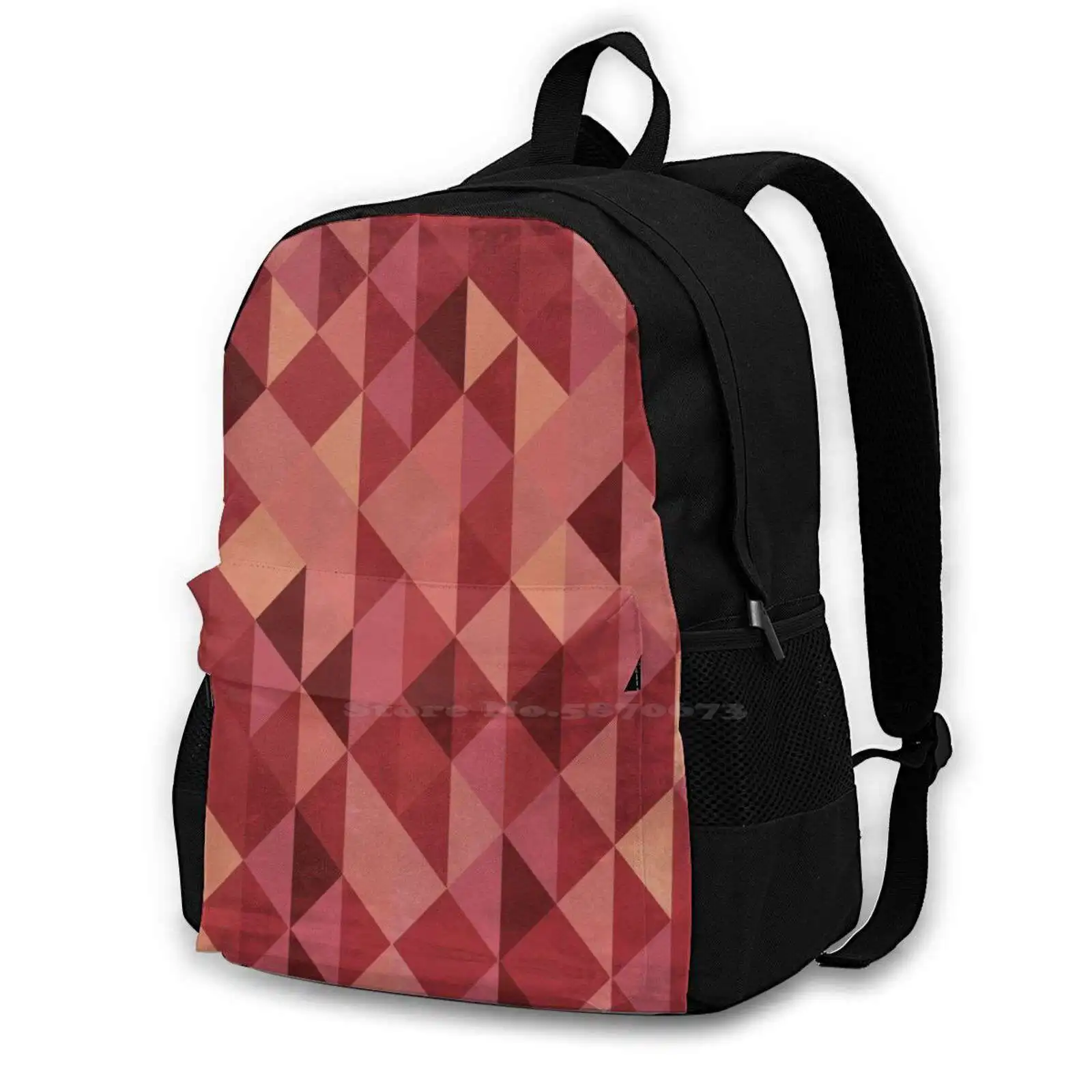 Mosaic 1493-Pantone Marsala Es Fashion Travel Laptop School Backpack Bag Pantone Marsala Color Year Hip Trendy Wine Red