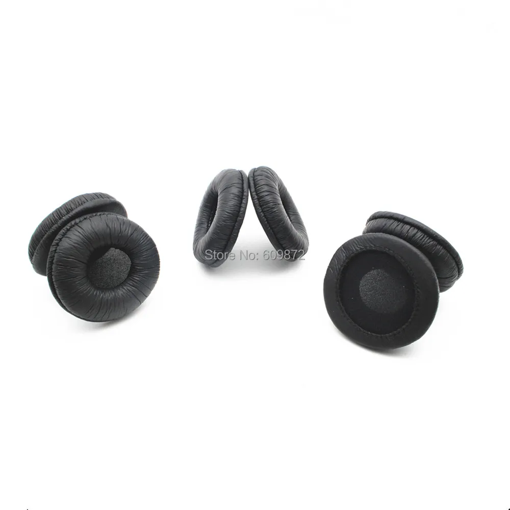 50Pcs 60mm Soft Leather Ear Cushions Earpads Sponge headphone Cover Durable Earbud Earp ads for ATH-ES55 Rapoo H6000 MDR PQ3